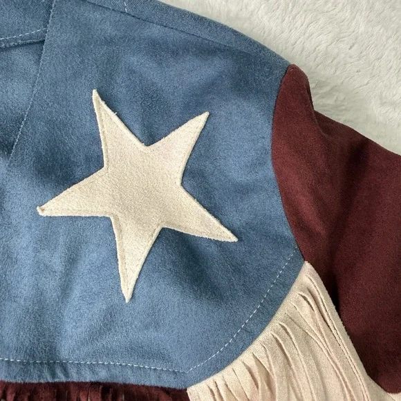 VOCAL JACKET Womens Medium Western RODEO COWGIRL USA Fringe CONCERT Festival - Picture 4 of 12